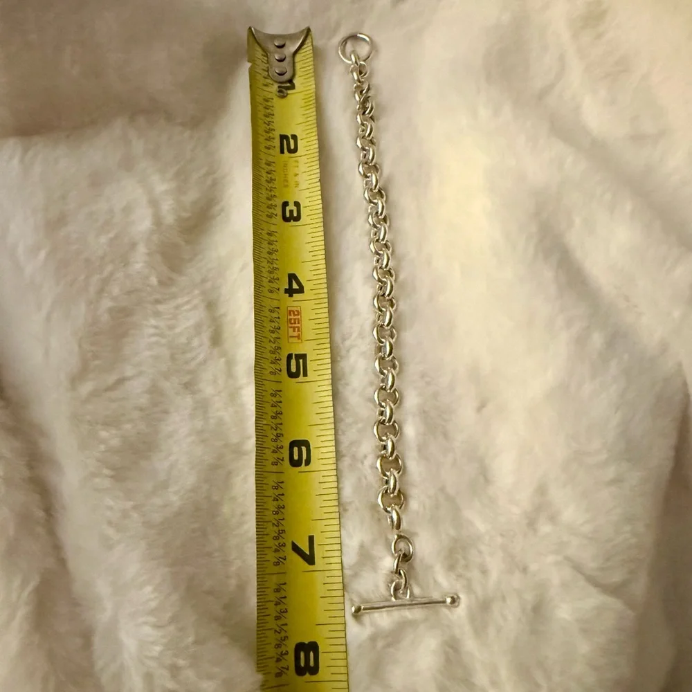 “OTC Signed” 925 Italy Marked Rolo Toggle Bracelet “ - Picture 15 of 17